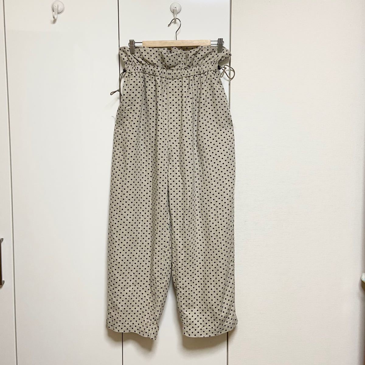 美品 BEAMS BOY リネン ドット キャンディーウエスト パンツ 美品 BEAMS BOY リネン ドット キャンディーウエスト パンツ