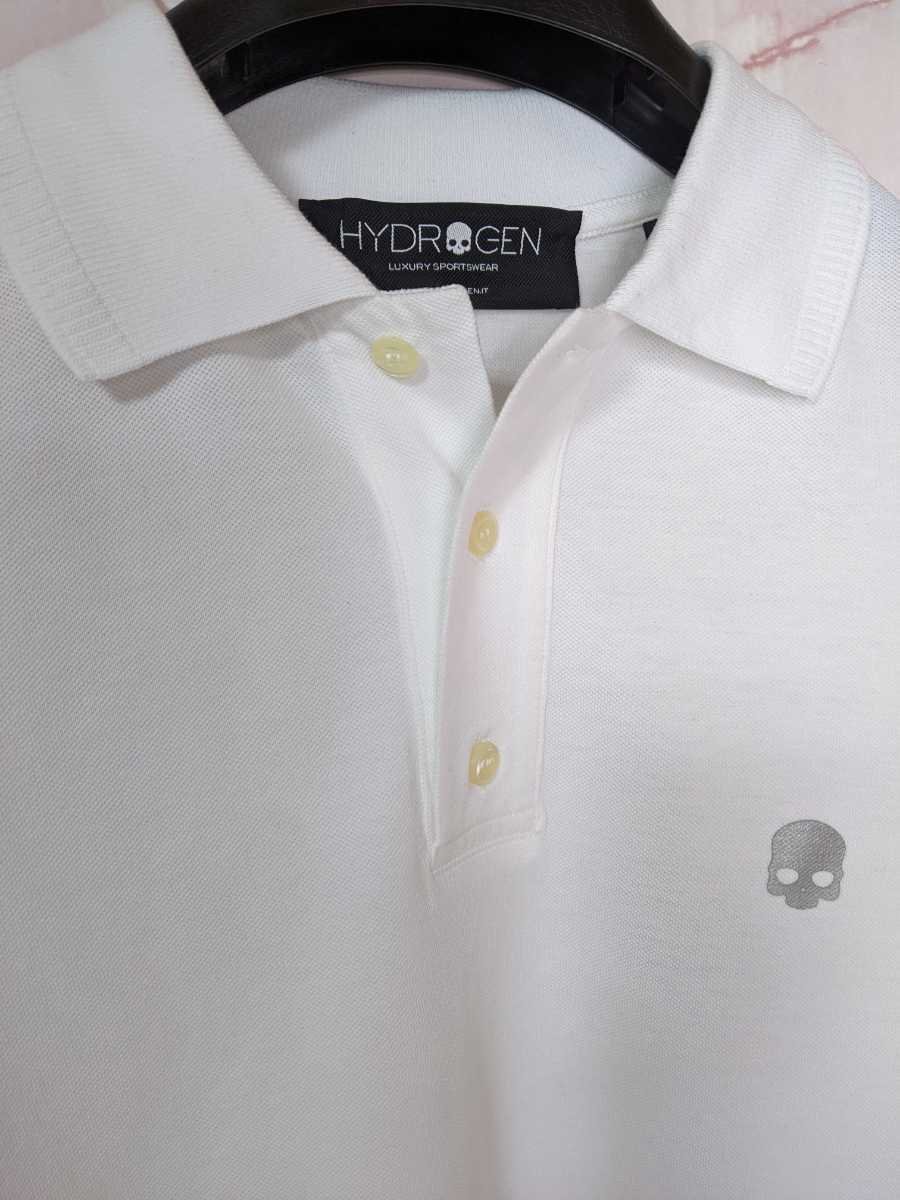 HYDROGEN ハイドロゲン 半袖 POLOシャツ size:L ホワイト ccorca.org