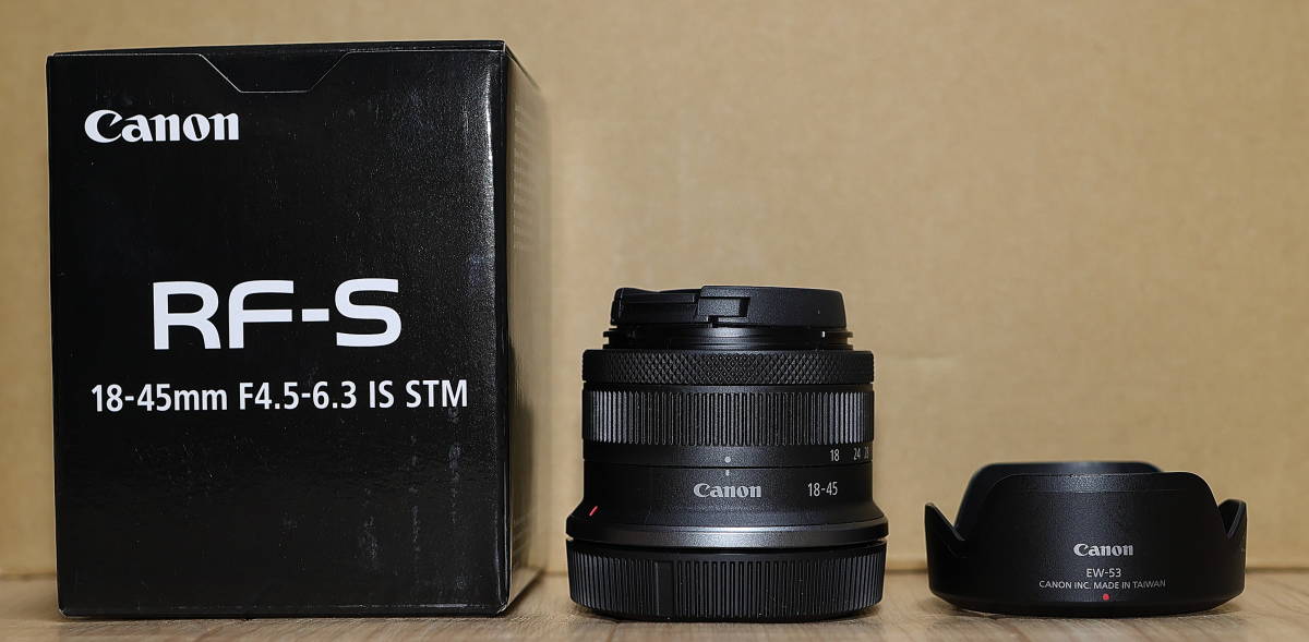 ☆Canon RF-S18-45mm F4.5-6.3 IS STM (純正フードおまけ付) www