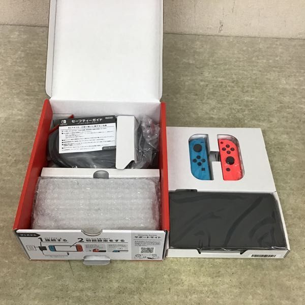 1円～ 動作確認済 初期化済 Nintendo Switch 本体 有機ELモデル HEG-001 ネオンブルー(L)／ネオンレッド(R)_画像2