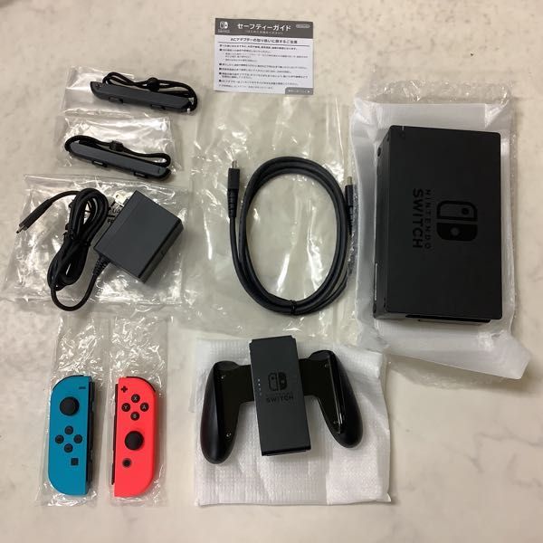 1円～ 動作確認/初期化済 Nintendo Switch HAC-001 本体 ネオンブルー/ネオンレッド_画像7