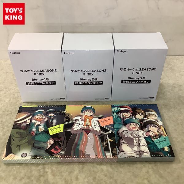 1円~ Blu-ray ゆるキャン△ SEASON2 全3巻 特典ミニフィギュア付