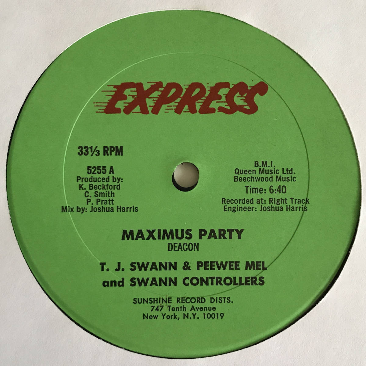 新しいコレクション R&B、ソウル T. J. Swann & Peewee Mel And Swann Controllers - Maximus Party (Green Labels) R&B、ソウル
