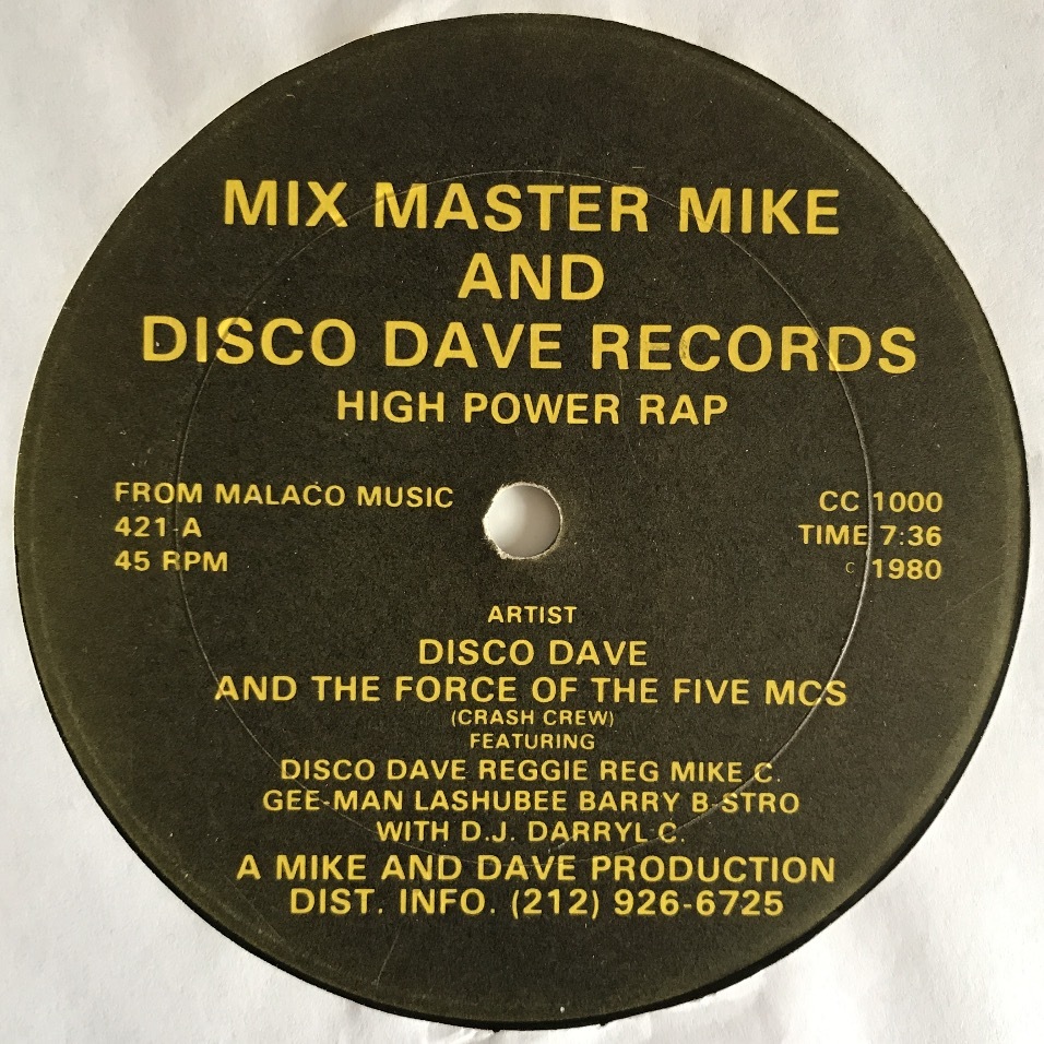ラップ、ヒップホップ Disco Dave And The Force Of The 5 MCs - High Power Rap