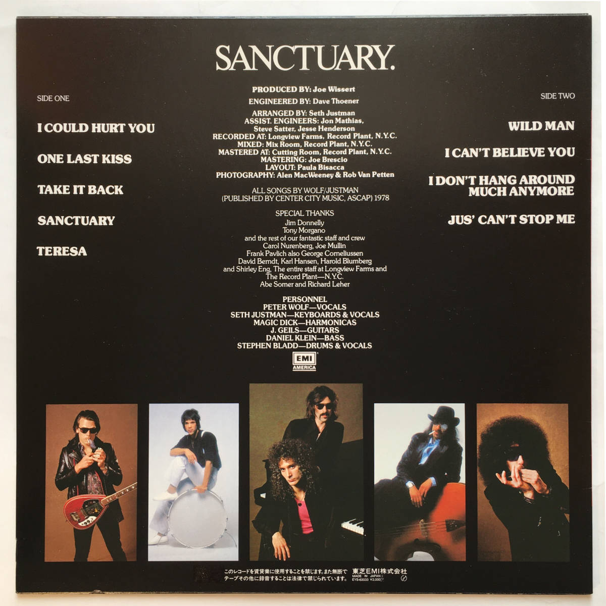 The J. Geils Band J・ガイルズ・バンド 「Sanctuary サンクチュアリー」日本盤　帯付き　ほぼ未使用_画像2