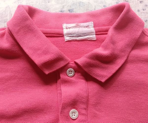 SPALDING 半袖ポロシャツ Ｌサイズ 濃ピンク色系 トップス メンズ シャツ スポルディング ピンク used_画像5