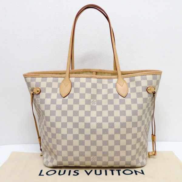 質イコー [ルイヴィトン] LOUIS VUITTON ダミエ アズール ネヴァーフルMM 旧型 ショルダートートバッグ N51107 AR5009 中古