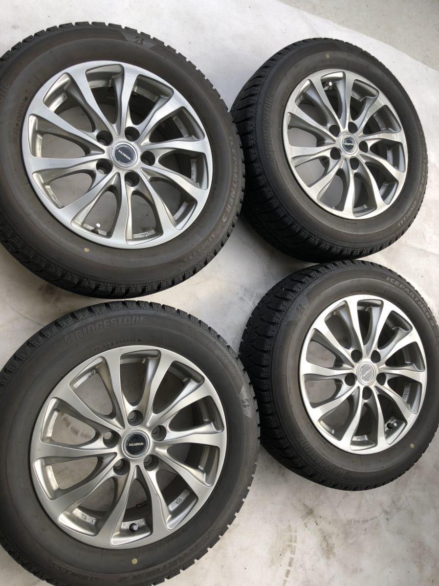 スタッドレスタイヤホイール4本セット 205/60R16 BSアイスパートナー2