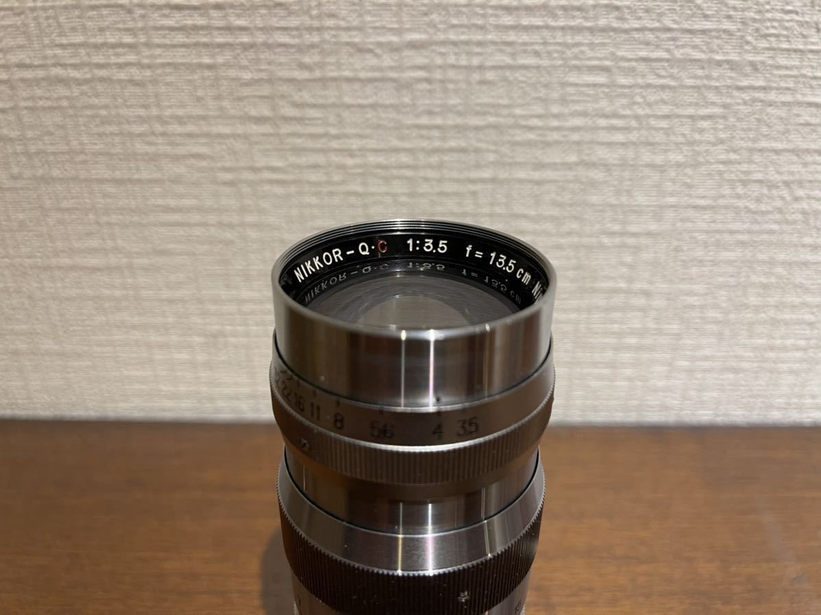 【Nikon 】日本光学 NIKKOR-Q・C 1:3.5 F＝13.5㎝　ライカ マウント　ライカにて使用　レンズ_画像2