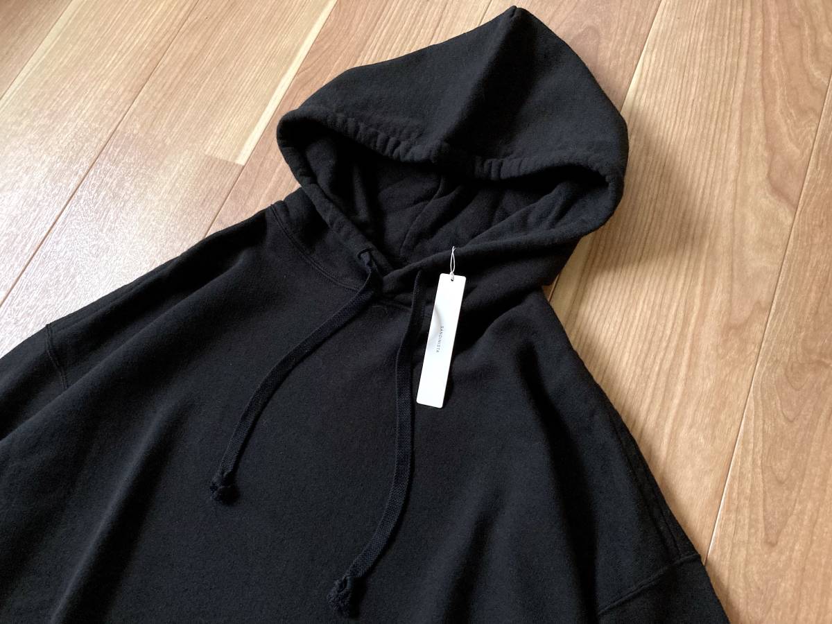 完売☆ Sandinista Side Slit Hooded Sweatshirt / BLACK 黒 / M