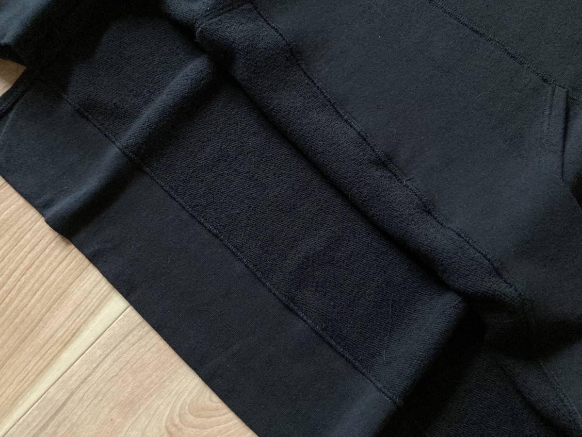 完売☆ Sandinista Side Slit Hooded Sweatshirt / BLACK 黒 / M