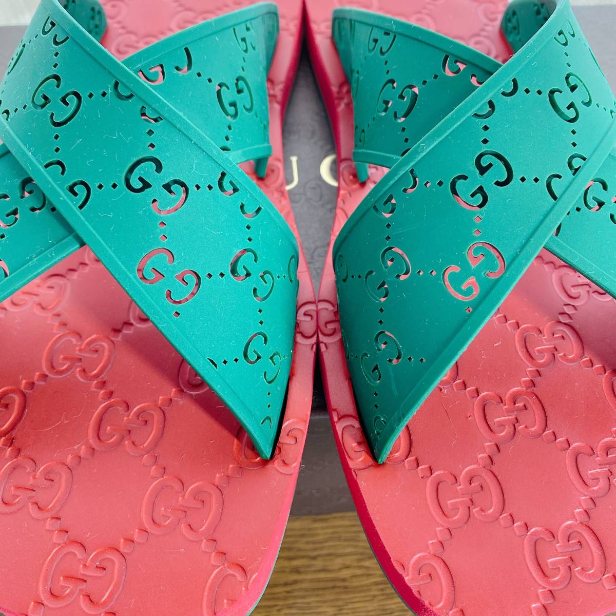 ☆1円~☆GUCCI サンダル グッチ シャワーサンダル スイカカラー 赤