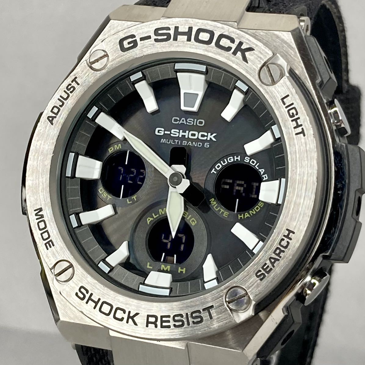 美品 G-SHOCK GST-W130C-1AJF G-STEEL Gスチール タフソーラー 電波