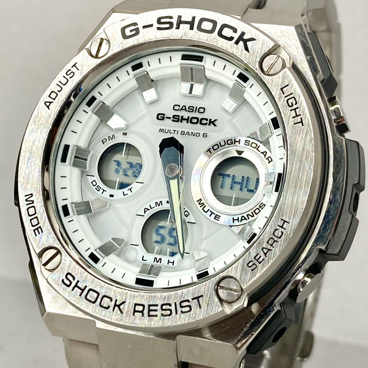 美品 G-SHOCK GST-W110D-7AJF G-STEEL Gスチール タフソーラー 電波