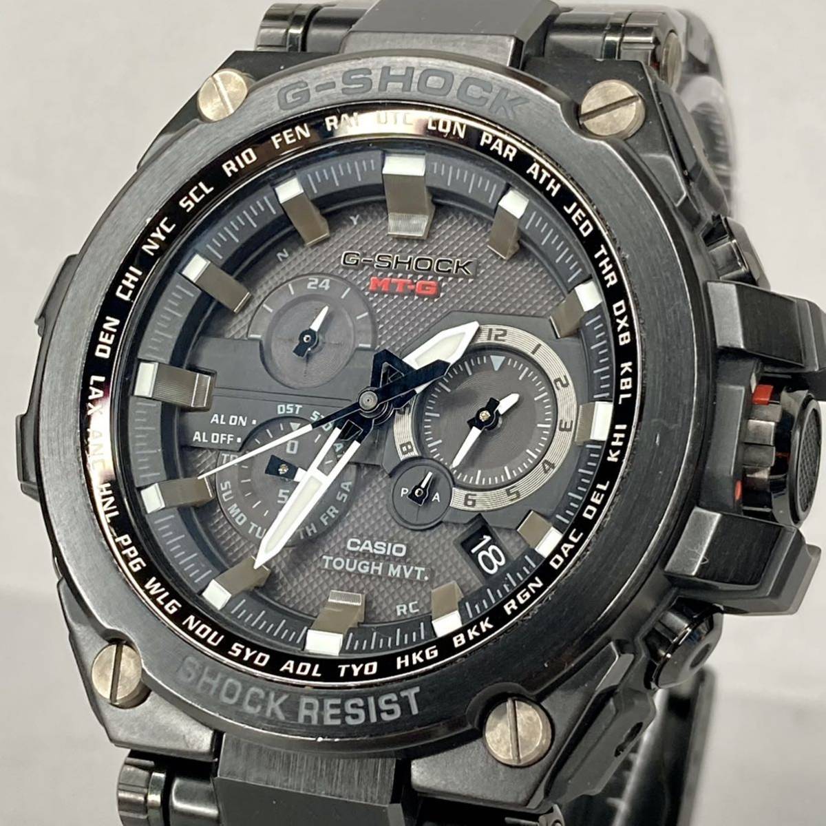 極美品 箱説付G-SHOCK MTG-S1000BD-1AJF MT-G タフソーラー 電波受信