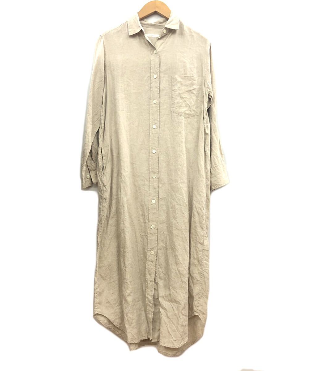 100%品質 plage プラージュ 麻 長袖 ロング丈 ベージュ系 サイズ36 レディース FC1902 シャツワンピース リネン Mサイズ 100%品質 plage プラージュ 麻 長袖 ロング丈 ベージュ系 サイズ36 レディース FC1902 シャツワンピース リネン Mサイズ
