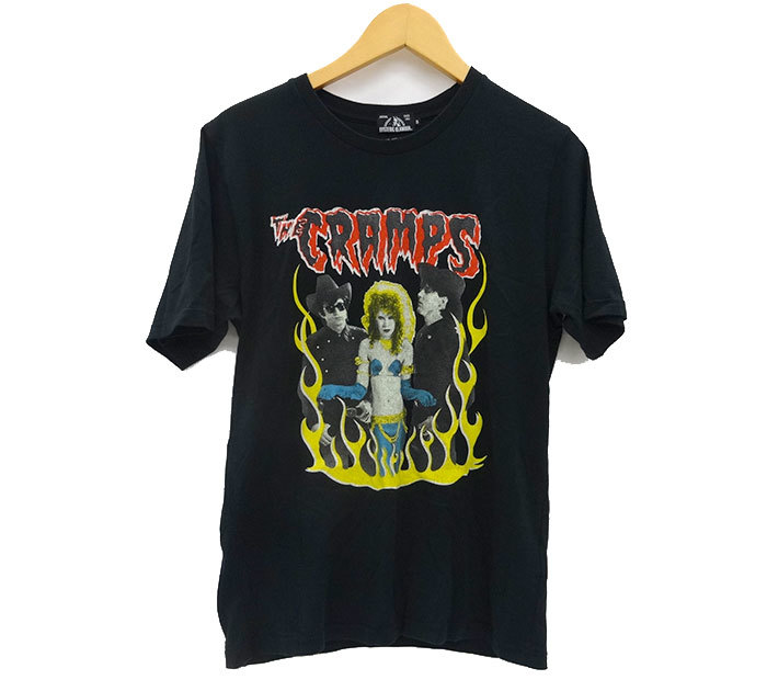 ヒステリックグラマー 2019SS プリント 半袖 Tシャツ FF3353 HYSTERIC GLAMOUR THE CRAMPS TEENAGE PSYCHO メンズ Sサイズ ブラック 黒_画像1