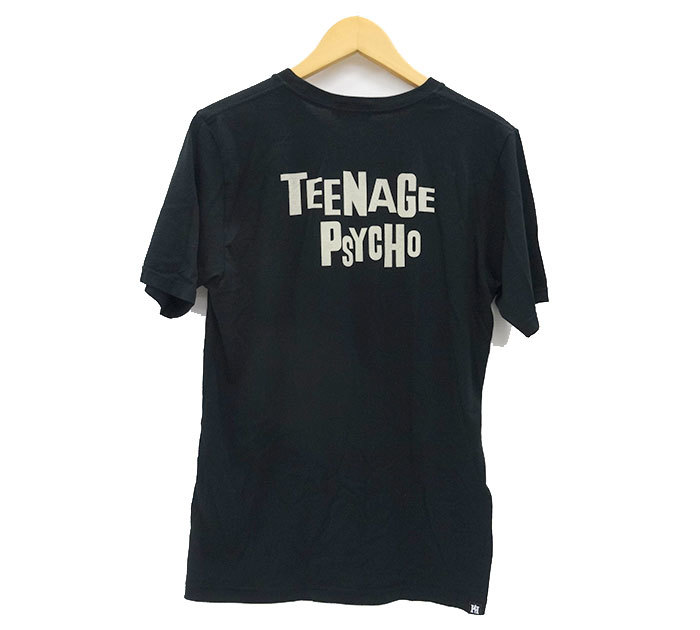 ヒステリックグラマー 2019SS プリント 半袖 Tシャツ FF3353 HYSTERIC GLAMOUR THE CRAMPS TEENAGE PSYCHO メンズ Sサイズ ブラック 黒_画像2