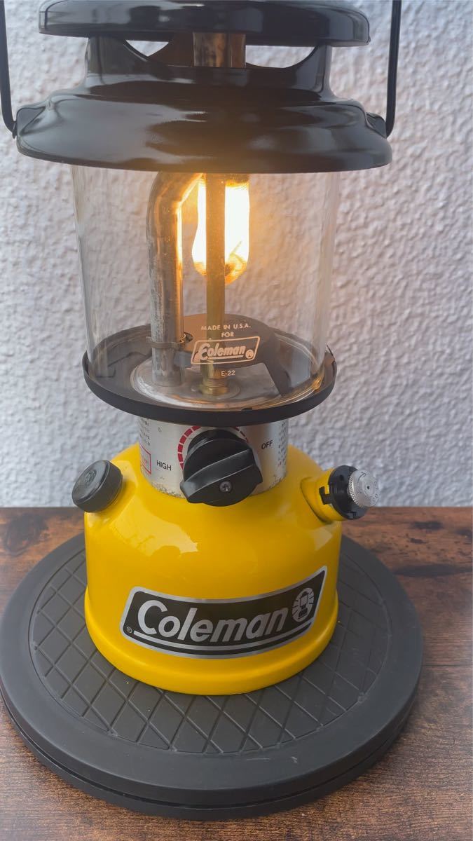 ④【素人塗装】【リメイク品】【中古品】コールマンホワイトガソリンランタン286シングルマントル【専用ケース付き】