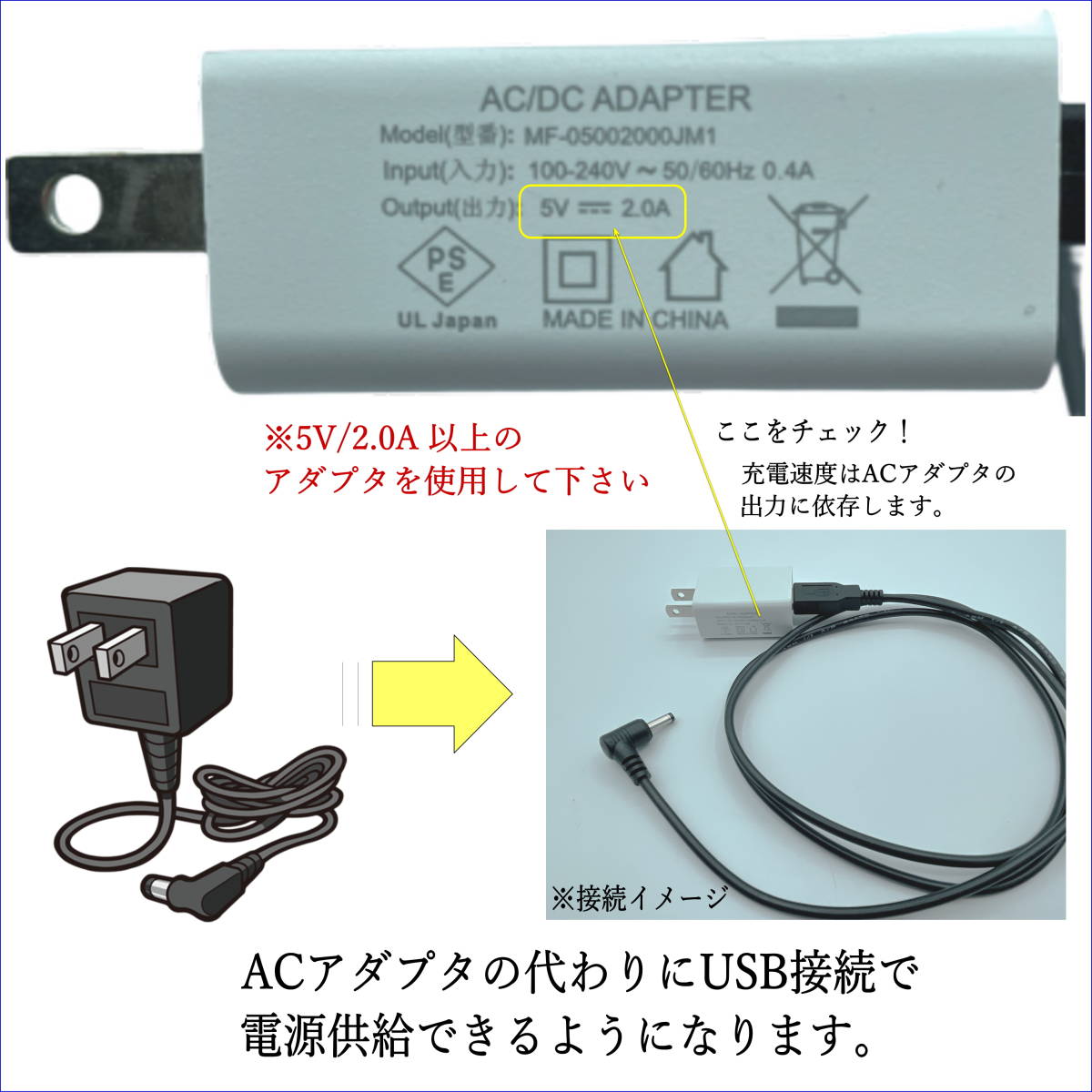 △DC-USB変換電源供給ケーブル 片側L字型 チャレンジタッチ PSP ドラレコに USB(A)(オス)⇔DC(4.0mm/1.7mm)(オス) 1.2m DC-4017A□■
