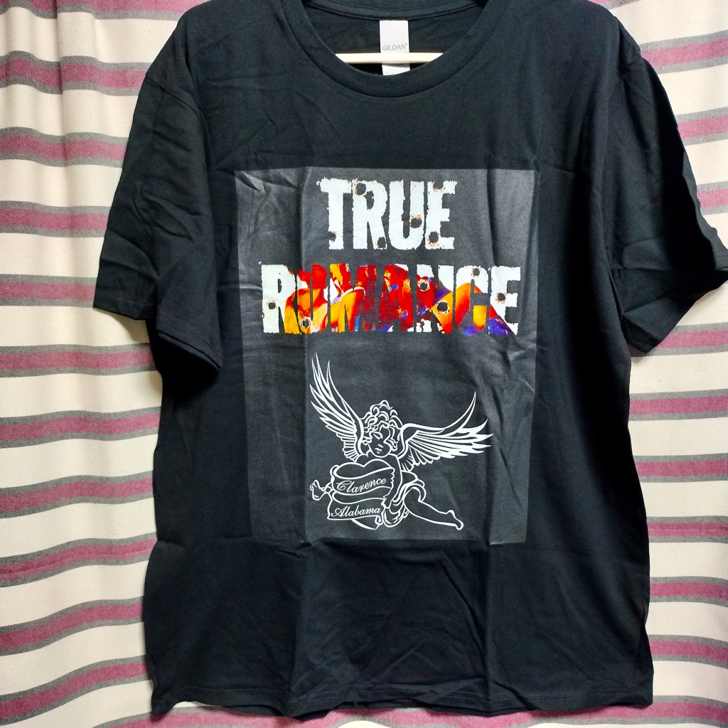 映画『トゥルーロマンス』True Romance BIGプリントTシャツ 黒Lサイズ 送料無料/新品◆