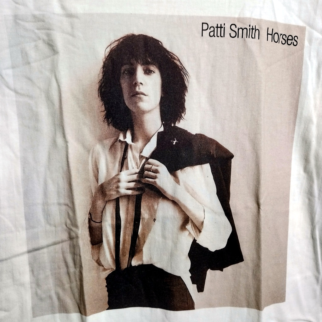 パティスミス Patti Smith 名盤『ホーセス - Horses』ジャケット BIGプリント バンドTシャツ◇送料無料/新品 バンドT パンク  PUNK rock