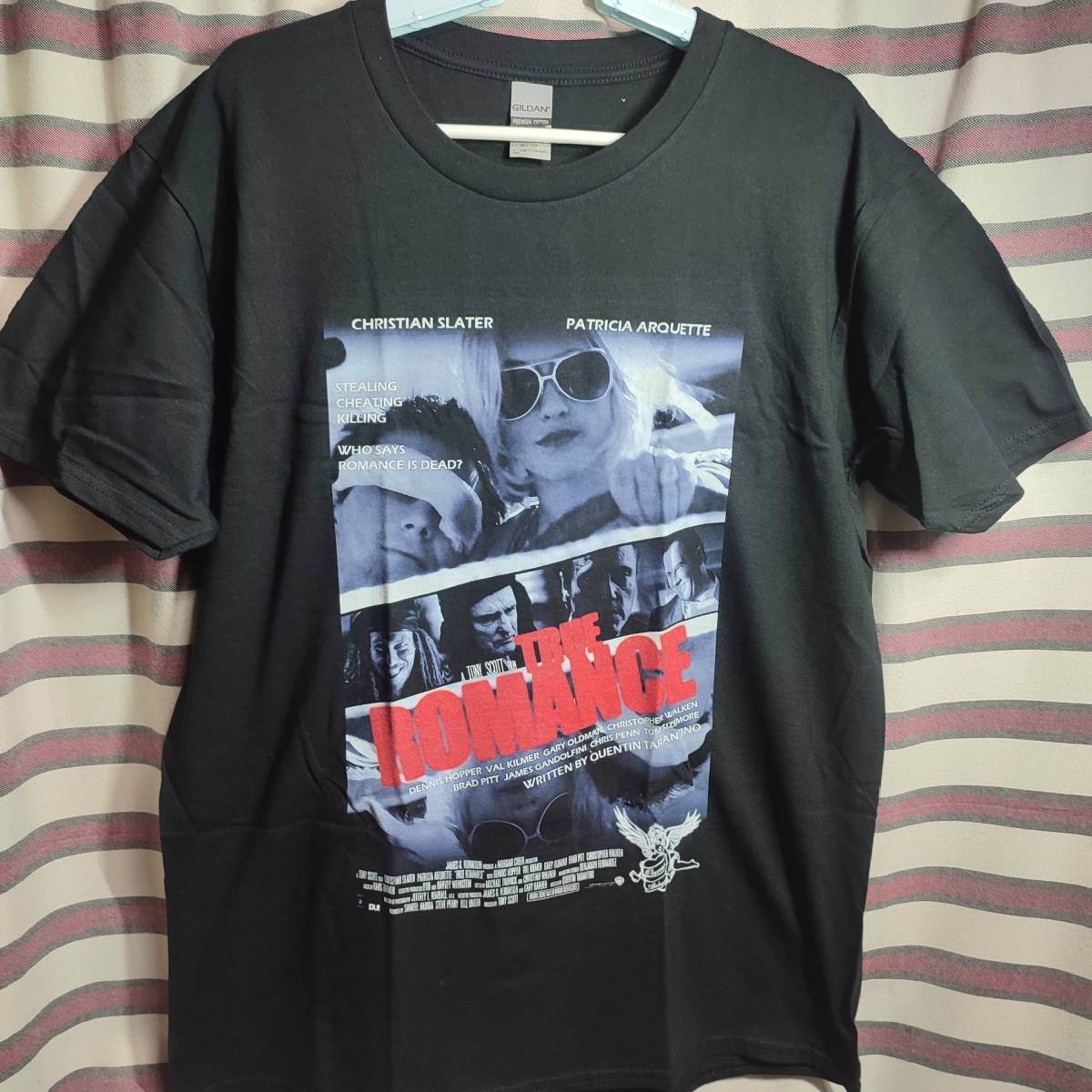 トゥルーロマンス』True Romance 映画 BIGプリントTシャツ 黒L トゥルーロマンス』True Romance 映画 BIGプリントTシャツ 黒L