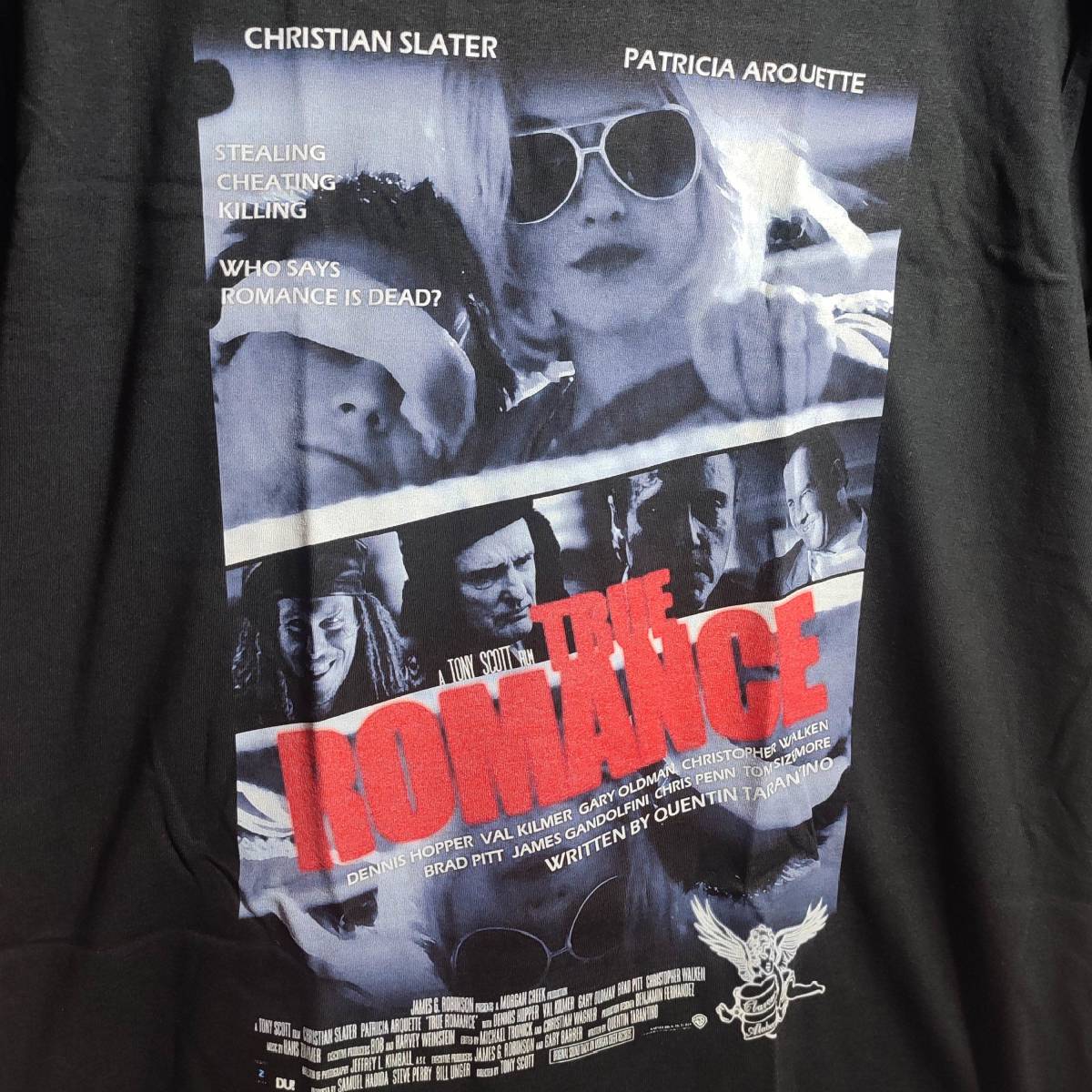 トゥルーロマンス』True Romance 映画 BIGプリントTシャツ 黒L トゥルーロマンス』True Romance 映画 BIGプリントTシャツ 黒L