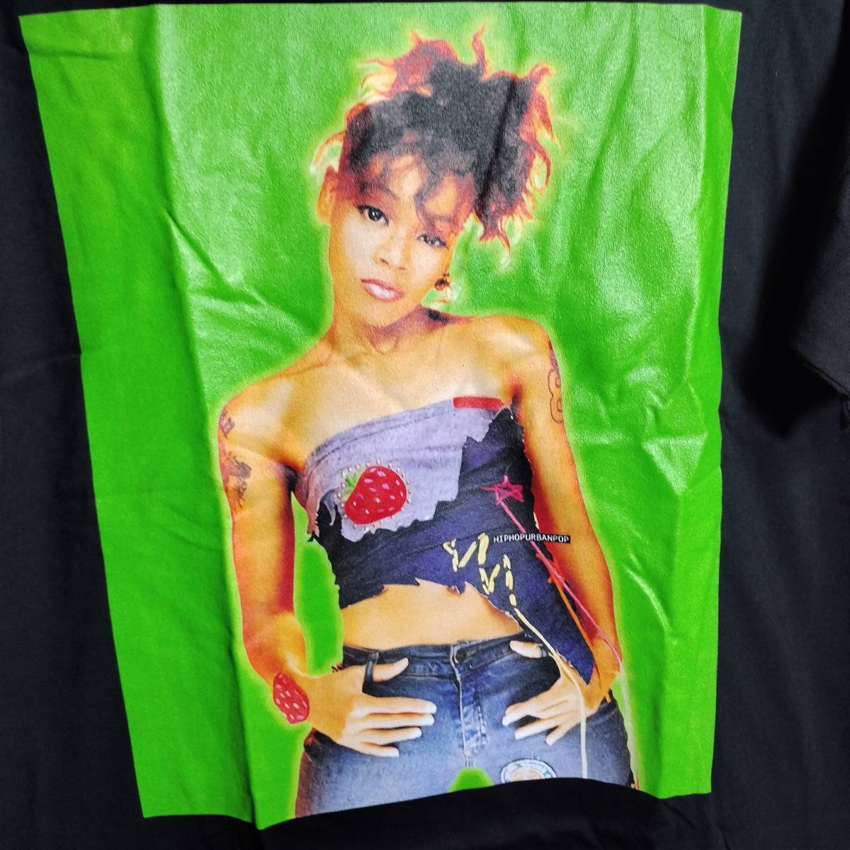 Paypayフリマ Tlc リサレフトアイロペス Lisa Left Eye Lopes Bigプリントtシャツ 黒 Lサイズ 送料無料 新品 Hiphop Rap リアーナ ビヨンセ