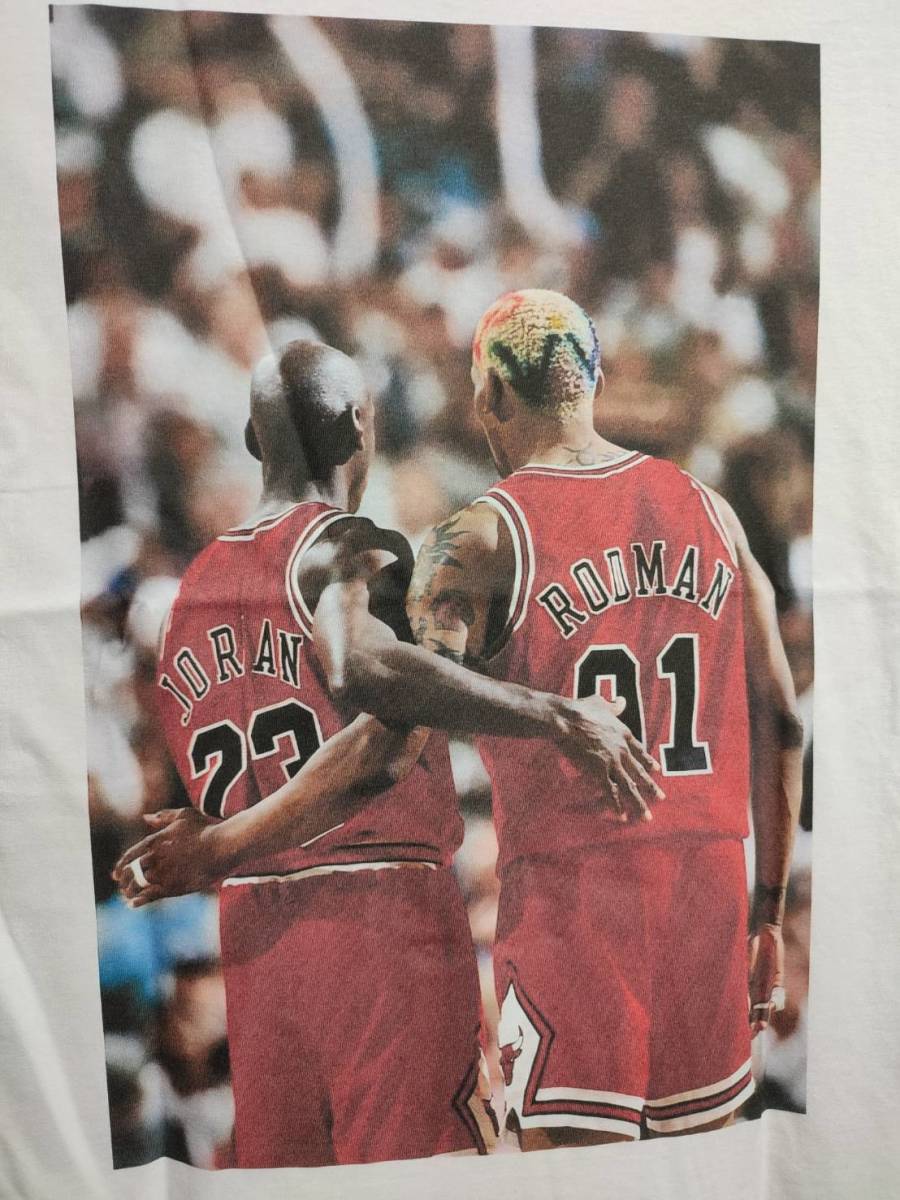 NBA デニスロッドマン DENNIS RODMAN マイケルジョーダン Michael Jordan◇BIGプリントTシャツ☆送料無料☆新品