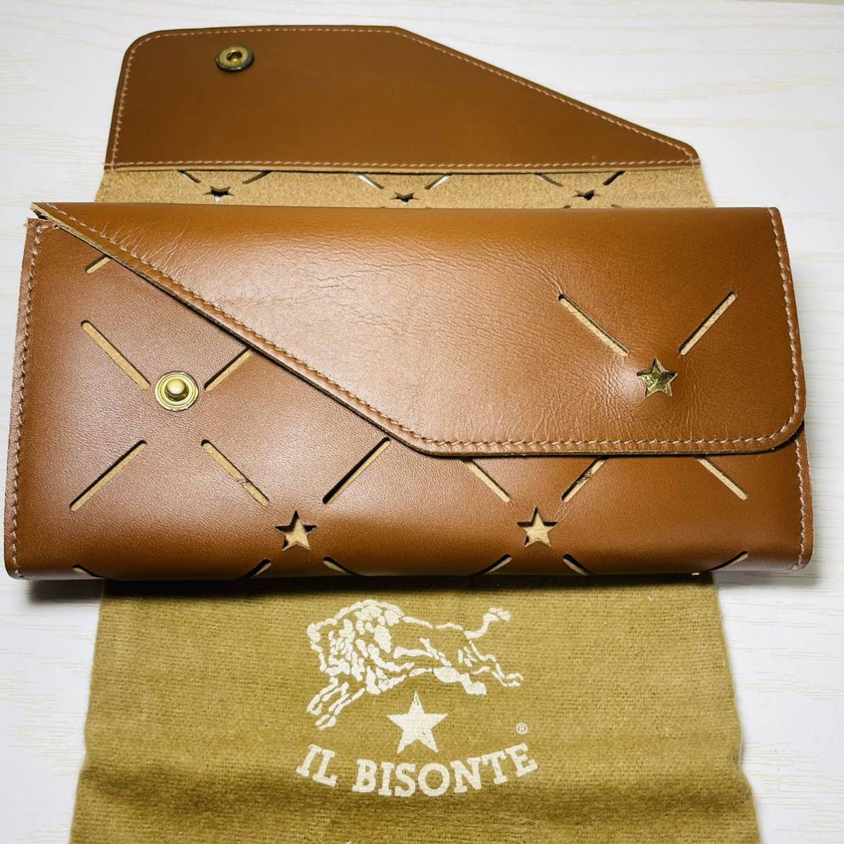 45周年限定モデル IL BISONTE イルビゾンテ ダブルフラップ長財布 新品