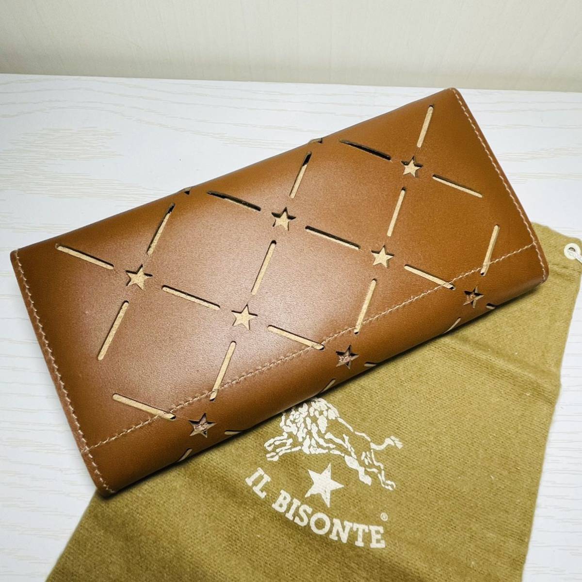 45周年限定モデル IL BISONTE イルビゾンテ ダブルフラップ長財布 新品