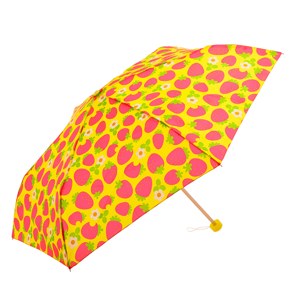 ☆ 5159.yellow 折りたたみ傘 子供 使いやすい 軽量 50cm おしゃれ かわいい ミニ 小さい 小さめ 軽め 軽い コンパクト ATTAIN アテイン_画像1