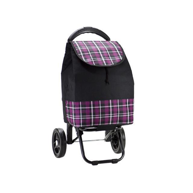 * purple shopping Cart stylish mail order 2 wheel keep cool heat insulation Cart attaching with casters . shopping bag shopping Cart sho pin 