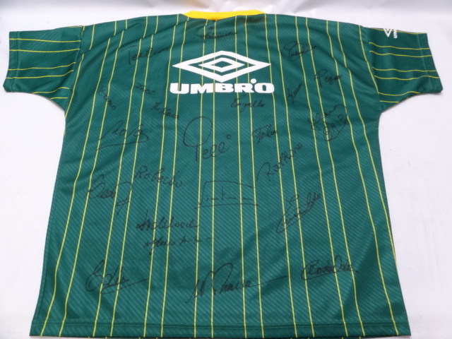 中古 UMBRO アンブロ 1994年 ブラジル代表 ユニフォーム Lサイズ BRASIL CBF Green_画像1