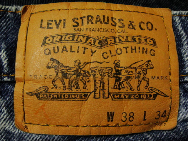 #90s manufacture 1996 year ^^ Levi's 553 wide #W[38 inch] absolute size 90cm L81cm[.. scrub less ] America VINTAGE Vintage USA old clothes L7 postage 520