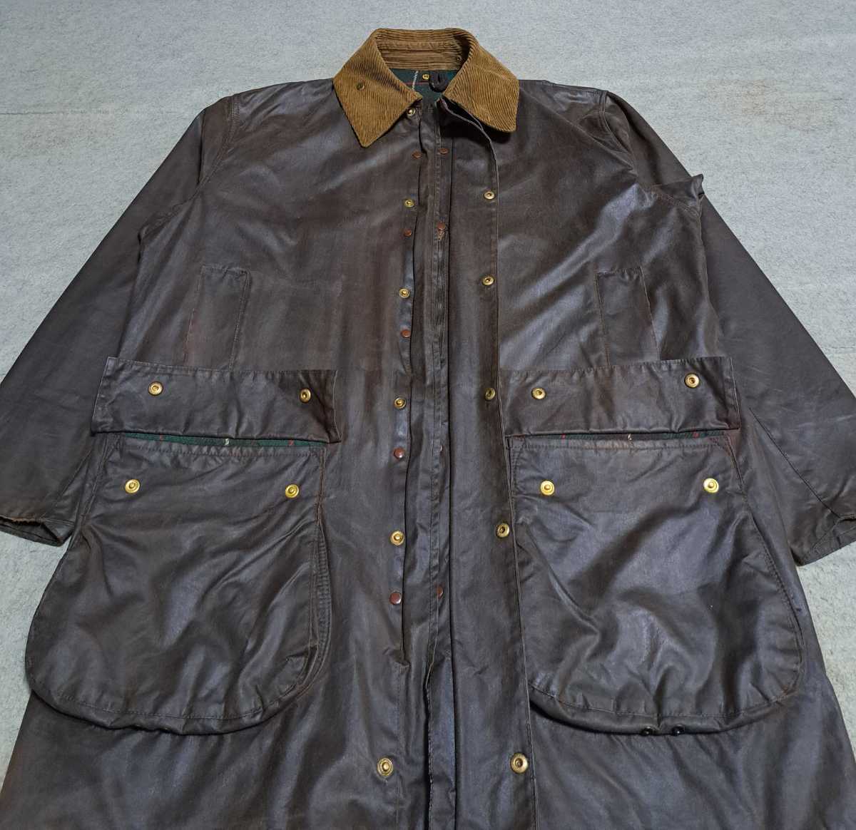美品 80s 1クラウン 希少 ブラウン 42 バブアー ノーザンブリア