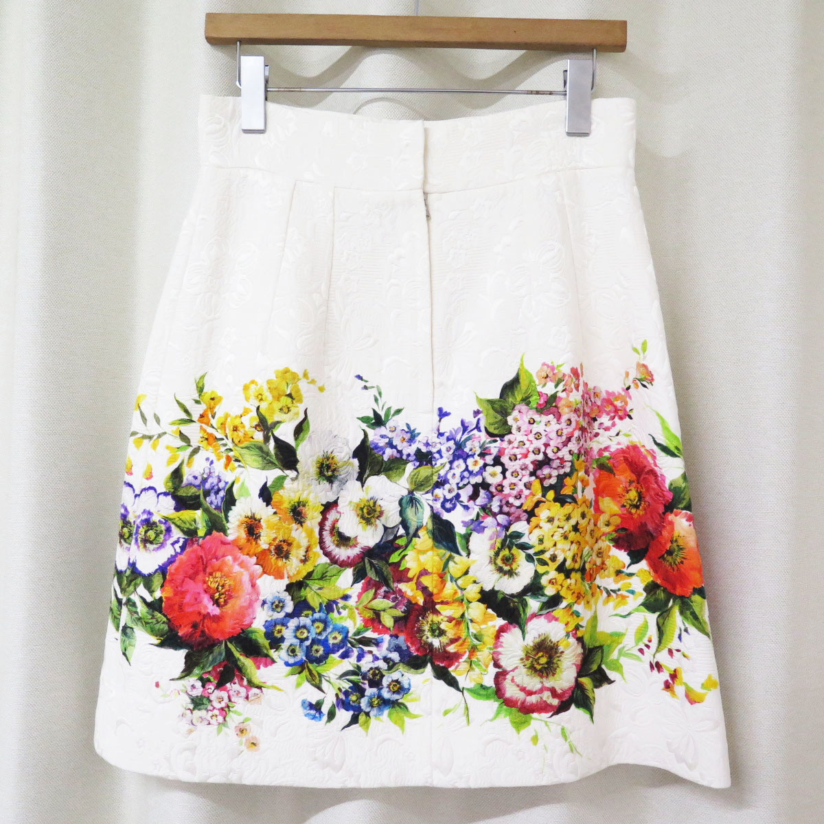 定価20万 DOLCE&GABBANA FLORAL JACQUARD SKIRT 42 ドルチェ