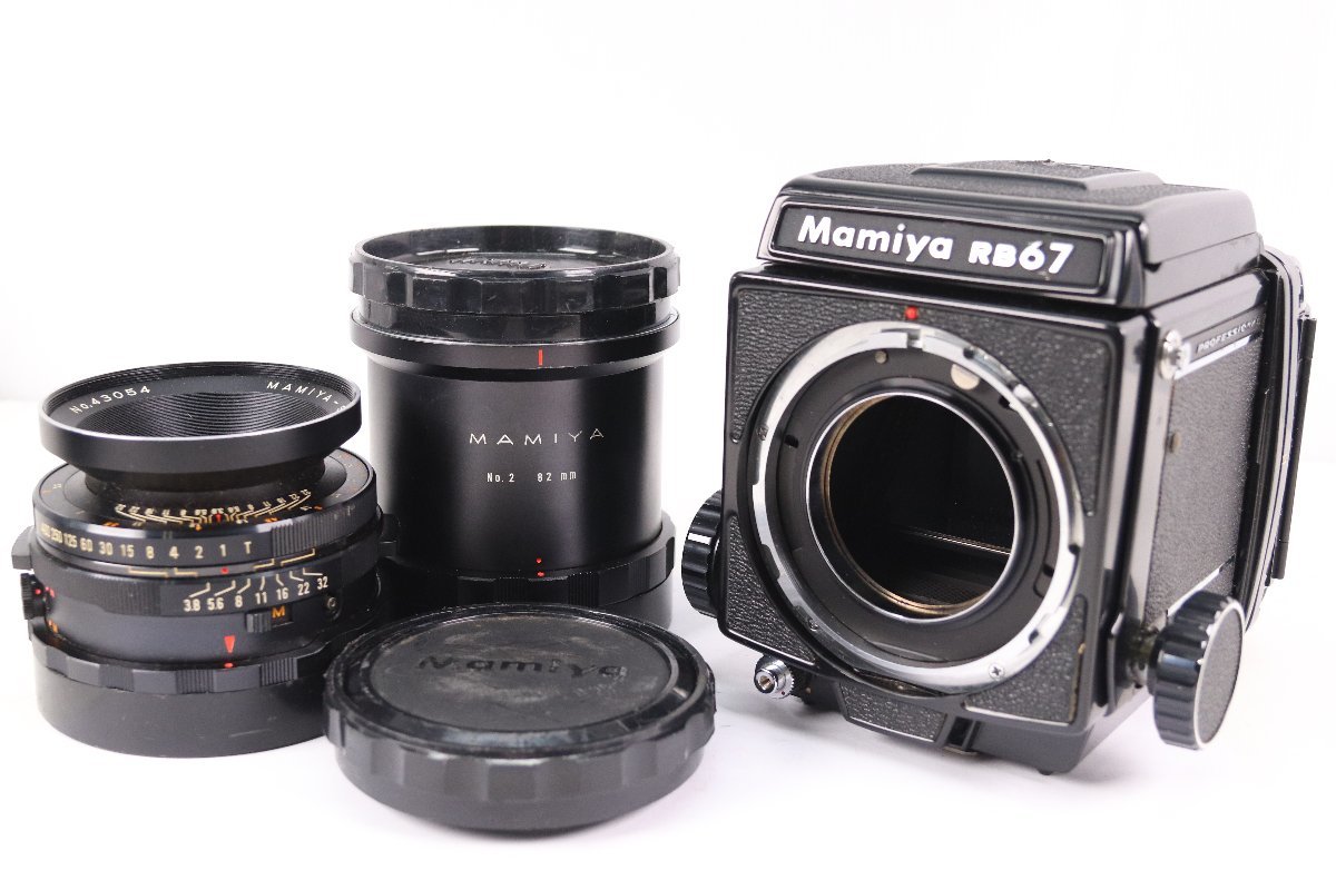 MAMIYA マミヤ RB67 PROFESSIONAL MAMIYA-SEKOR 127mm F3.8 82mm 中間リング 中判 フィルム カメラ 単焦点 レンズ 38484-K_画像1