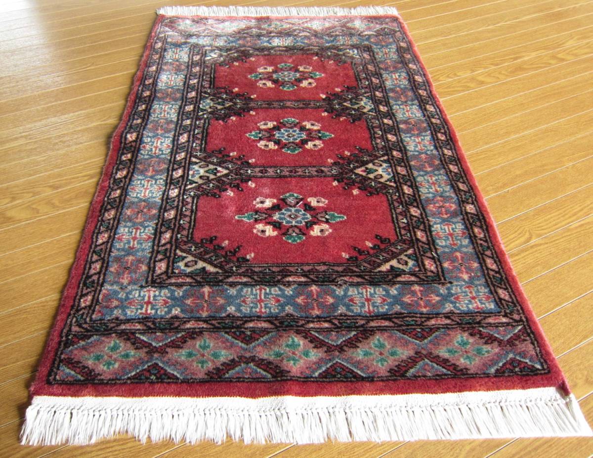 ャッベ ヤフオク! 【87×62】ウール パキスタン産絨毯・カーペット
