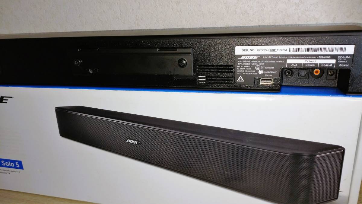 美品中古 BOSE SOLO 5 TV SOUND SYSTEM 純正壁掛け金具付|Yahoo 美品中古 BOSE SOLO 5 TV SOUND SYSTEM 純正壁掛け金具付|Yahoo