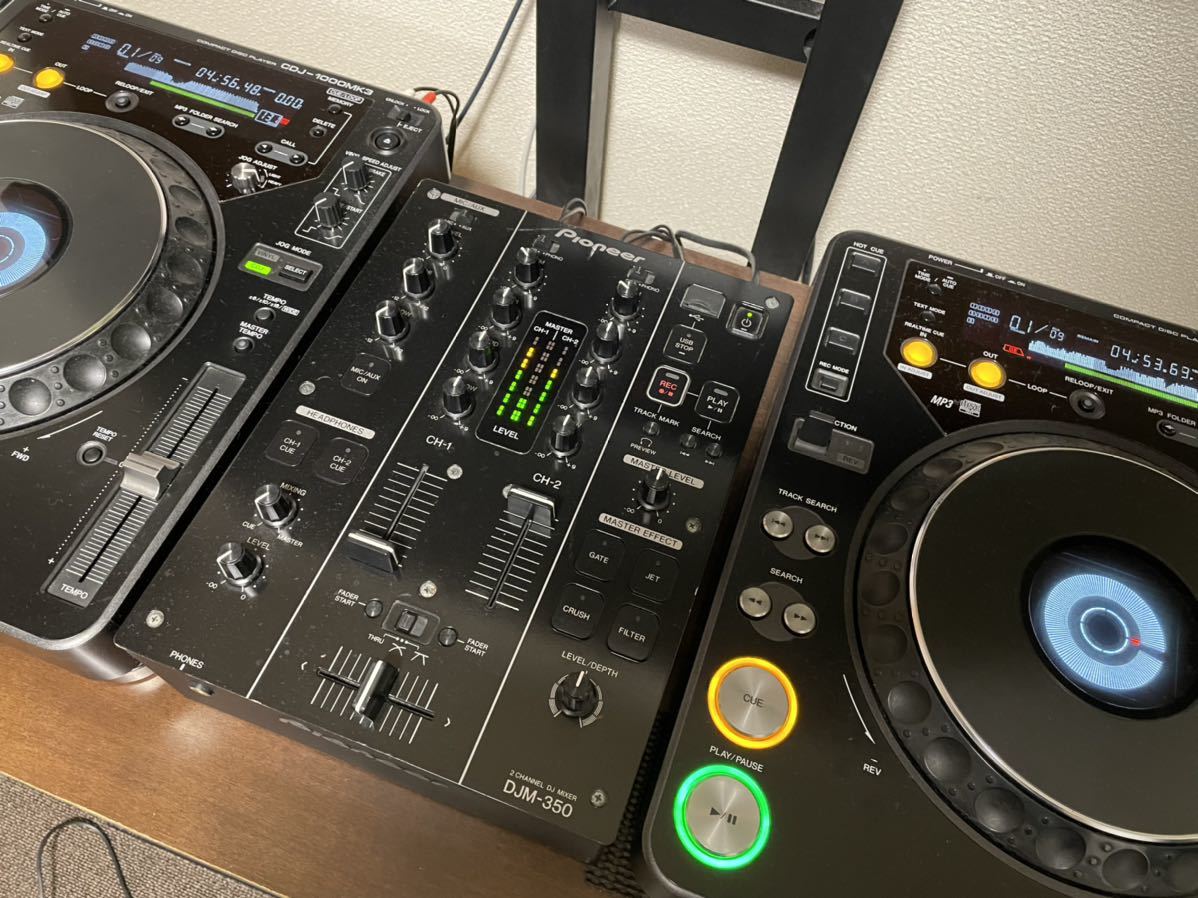 CDJセット 】Pioneer パイオニア DJミキサー DJM 350 CDJ1000mk3