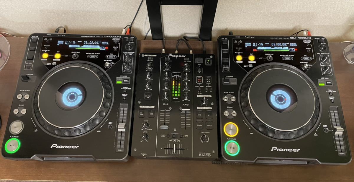 CDJセット 】Pioneer パイオニア DJミキサー DJM 350 CDJ1000mk3