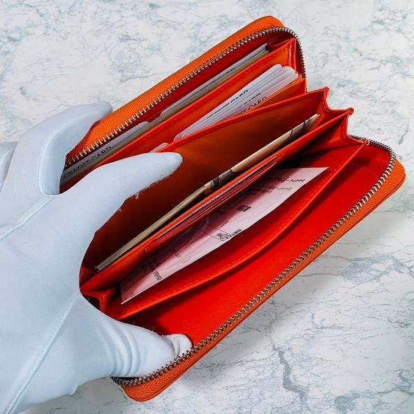 ☆圧倒的な収納力と機能性☆ イタリアンレザー 大容量 長財布 カード