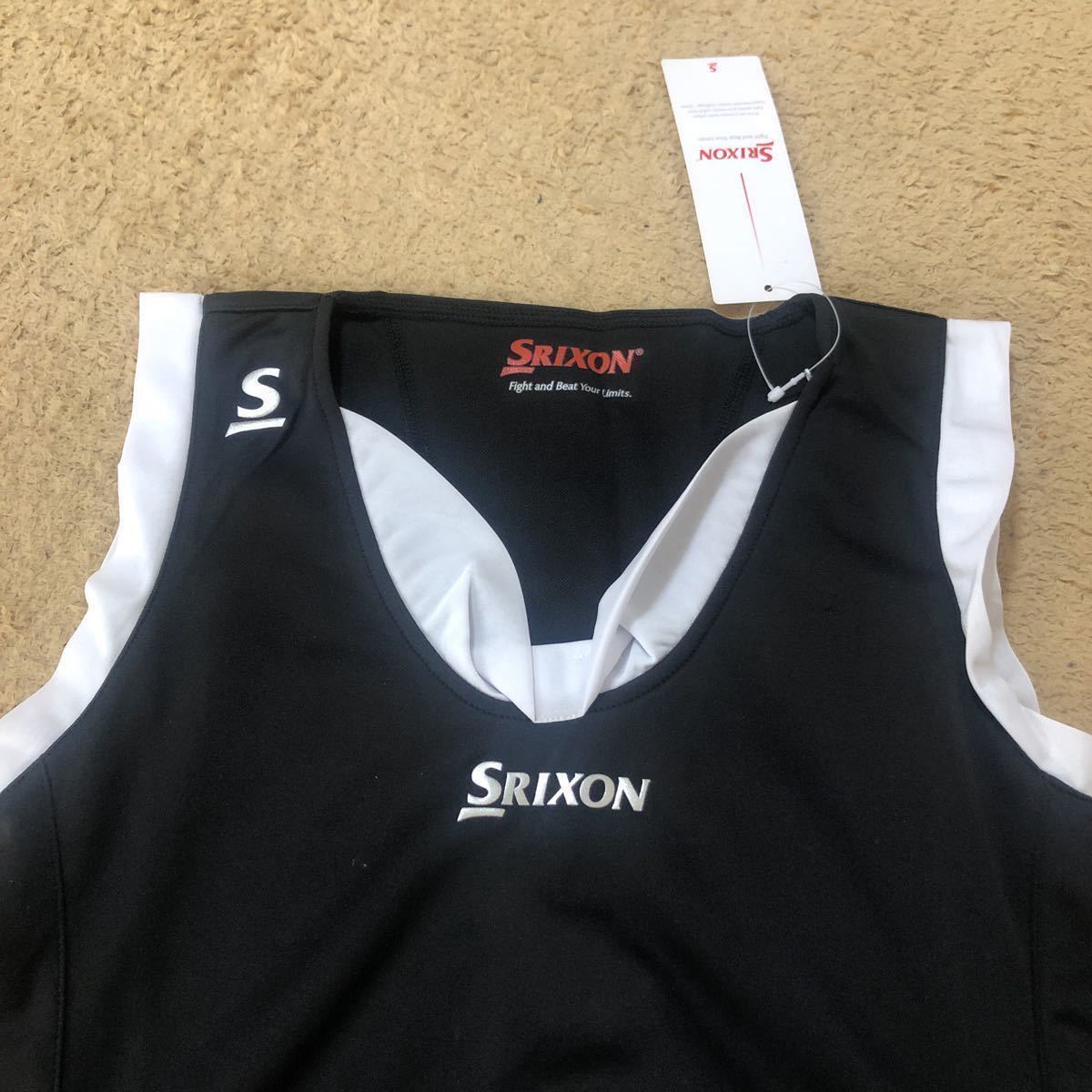 【送料無料】スリクソン（SRIXON）ノースリーブシャツ　Sサイズ 新品 SDP-1124W ブラック_画像2