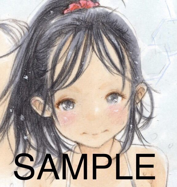 手描きイラスト 小さい水着の女の子 B5ケント紙 ラフ画付き item 手描きイラスト 小さい水着の女の子 B5ケント紙 ラフ画付き item