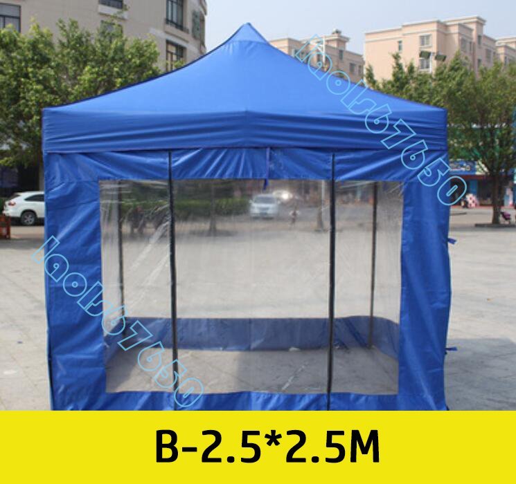 魅力的な価格 屋外 テント 4面透明布 鋼フレーム 折りたたみ B-2.5*2.5