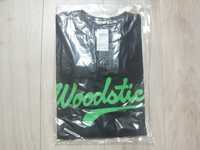 新品未開封 Woodstics LOGO TEE 黒/緑 M ☆ ウッドスティックス Tシャツ 横山健 KEN YOKOYAMA