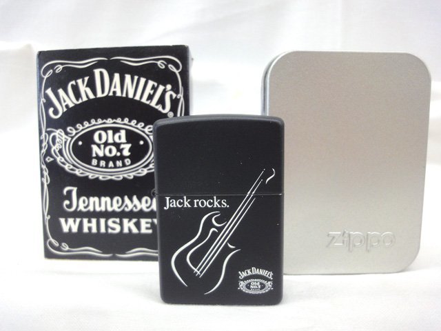 未使用品 ZIPPO/ジッポー ジャック・ダニエル JACK DANIEL'S ギター柄 Jack rocks 1999年 ②_画像1