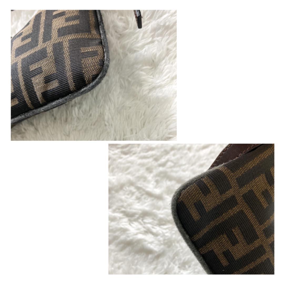 1円 FENDI フェンディ ズッカ柄 アクセサリーポーチ FF金具 アリババ ミニハンドバッグ 金具 ロゴ 総柄 ズッカ 鑑定済み】FENDI 【美品 ハンドバッグ